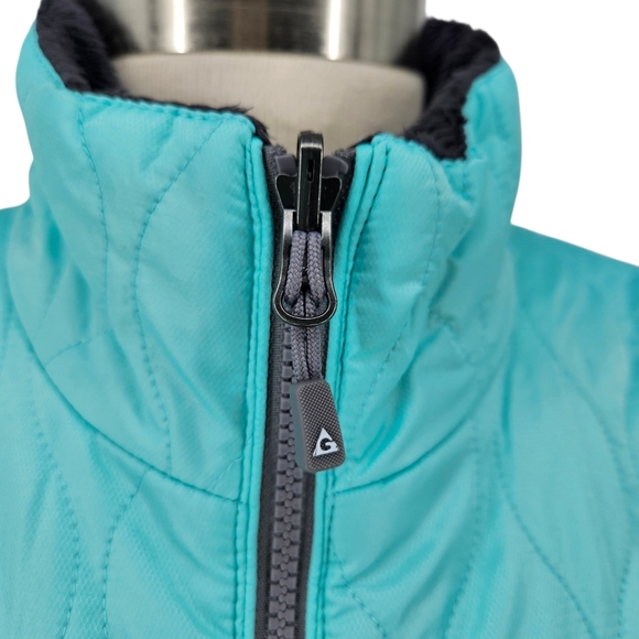 Gerry Quilted Puffer Jacket Blue Long Sleeve Full Zip Lightweight Coat XL - Picture 2 of 10